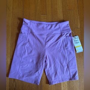 Zella Girl’s High Waist Bike Shorts in Purple Spectre, Size XL (14/16), NWT